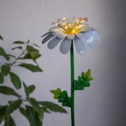 Dekorationsbelysning|Solcellelamper ^ STAR TRADING LED-solcellelampe Daisy i daisyform