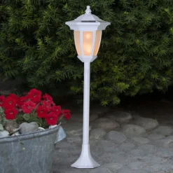 Solcellelamper|Sokkellamper ^ STAR TRADING LED-solcellelampe Flame, 4-i-1, hvid