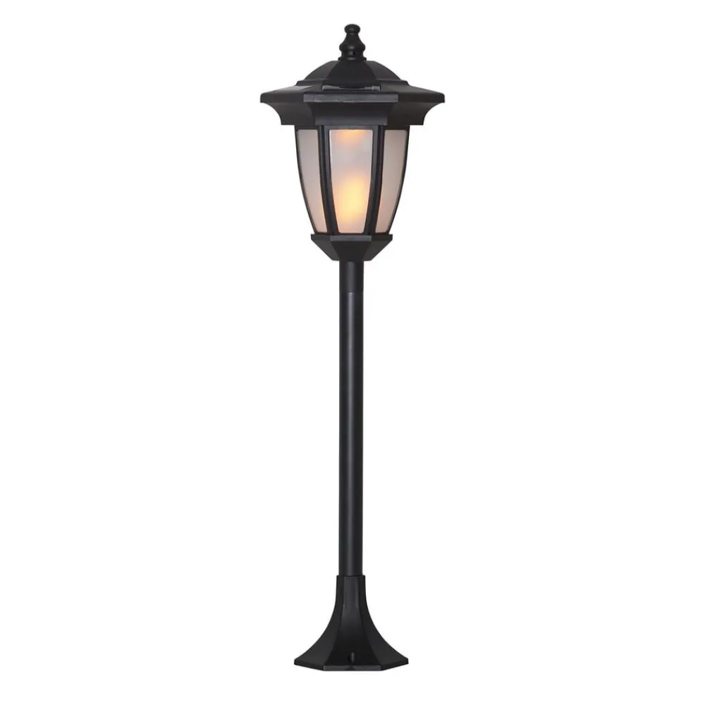 STAR TRADING Sokkellamper|Udendørs Spot > LED-solcellelampe Flame, 4-i-1, sort