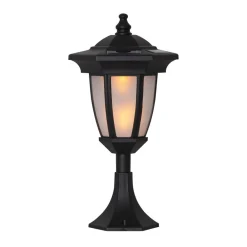 STAR TRADING Sokkellamper|Udendørs Spot > LED-solcellelampe Flame, 4-i-1, sort