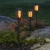 STAR TRADING Solcellelamper|Udendørs Spot > LED-solcellelampe Flame Mini i sæt af 3