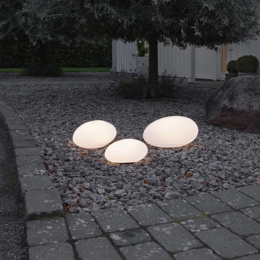 STAR TRADING Dekorationsbelysning|Solcellelamper > LED-solcellelampe Globy i stenform, længde 26,5 cm