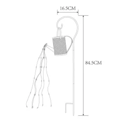 Dekorationsbelysning|Solcellelamper ^ Globo LED-solcellelampe 336523, guld, vandkande, jordspyd, metal