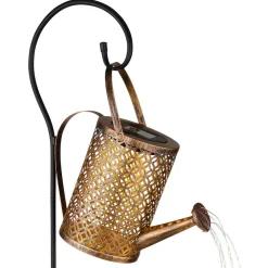 Dekorationsbelysning|Solcellelamper ^ Globo LED-solcellelampe 336523, guld, vandkande, jordspyd, metal