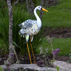 STAR TRADING Dekorationsbelysning|Solcellelamper > LED-solcellelampe Heron som en hejre figur
