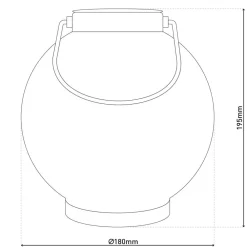 Näve Solcellelamper > LED-solcellelampe 52854, hvid, metal, 20 cm, IP44, 2 stk