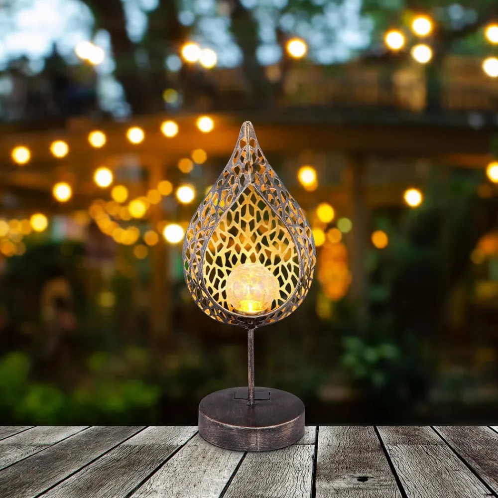 Globo Dekorationsbelysning|Solcellelamper > 33528 LED-solcellelampe i bladform