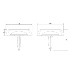 Globo Solcellelamper|Udendørs Spot > LED-solcellelampe 36505, jordspyd, væglampe, sort, aluminium