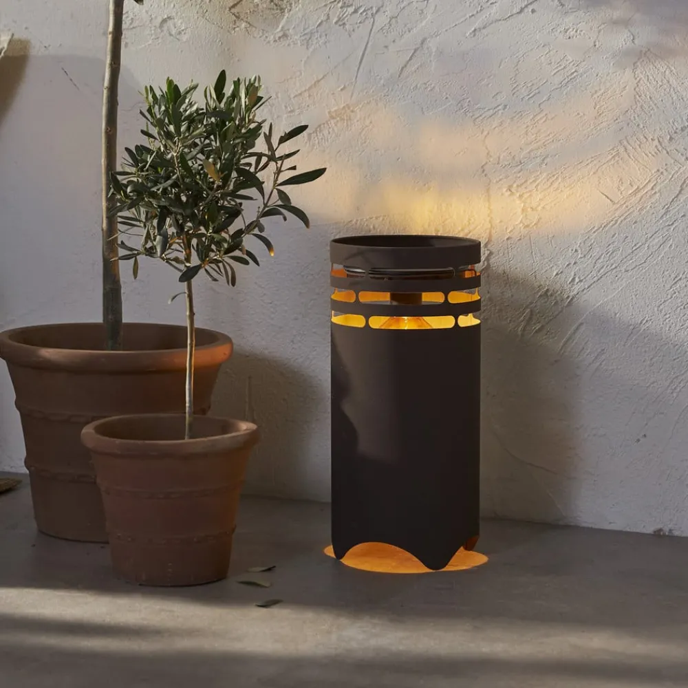 STAR TRADING Dekorationsbelysning|Solcellelamper > LED-solcellelampe Marron, højde 40 cm, brun, metal, USB-C