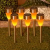 Näve Dekorationsbelysning|Solcellelamper > LED-solcellelampe 4135006 med flammeeffekt 6er-sæt