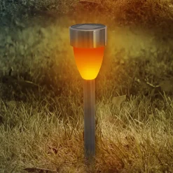 Näve Dekorationsbelysning|Solcellelamper > LED-solcellelampe 4135006 med flammeeffekt 6er-sæt
