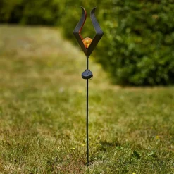EGLO Solcellelamper > LED-solcellelampe 48702 med jordspyd og glaskugle