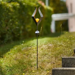 EGLO Solcellelamper > LED-solcellelampe 48702 med jordspyd og glaskugle