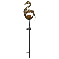 STAR TRADING Dekorationsbelysning|Solcellelamper > LED-solcellelampe Melilla Fugl i flamingo form
