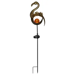 STAR TRADING Dekorationsbelysning|Solcellelamper > LED-solcellelampe Melilla Fugl i flamingo form