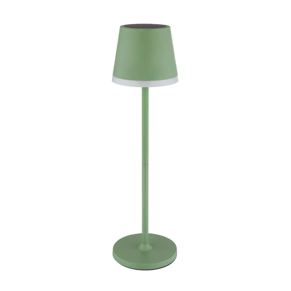 Globo Dekorationsbelysning|Solcellelamper > LED-solcellelampe, metal, lysegrøn, højde 41 cm, IP44