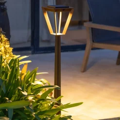 Solcelle Lampe Med Sensor|Solcellelamper ^ Les Jardins LED-solcellelampe Metro med sensor, corten