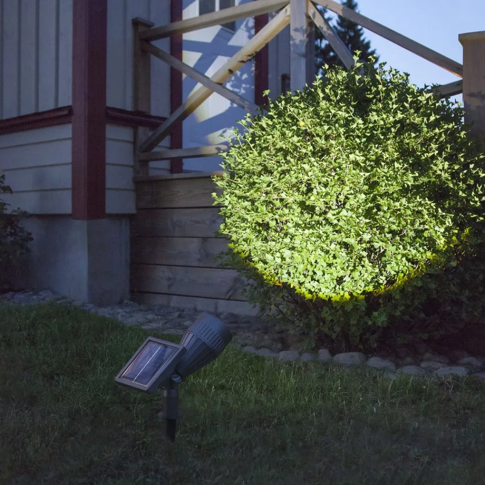 STAR TRADING Solcellelamper|Udendørs Spot > LED-solcellelampe Powerspot, justerbart panel