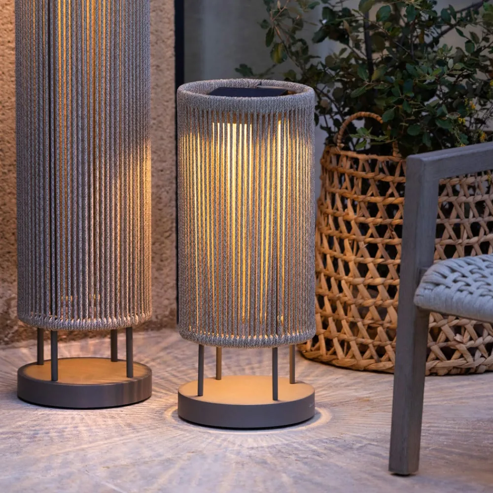 Les Jardins Solcellelamper > LED-solcellelampe Rop&Strip Højde 58 cm, 3.000 K, 500 lm