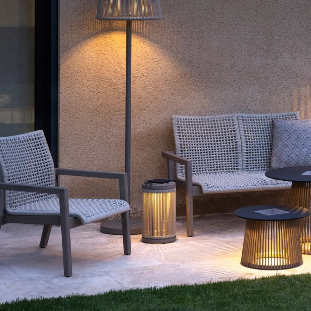 Les Jardins Solcellelamper > LED-solcellelampe Rop&Strip højde 40 cm, 3.000 K, 500 lm