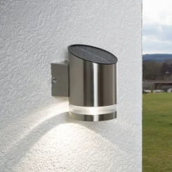 Solcellelamper|Væglamper ^ Lindby LED-solcellelampe Salma til anbringelse på muren
