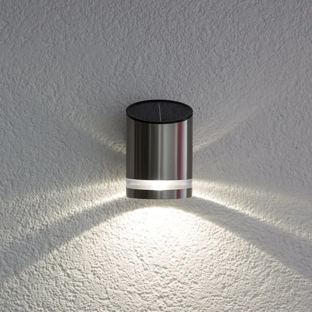 Solcellelamper|Væglamper ^ Lindby LED-solcellelampe Salma til anbringelse på muren