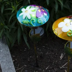 STAR TRADING Dekorationsbelysning|Solcellelamper > LED-solcellelampe Salona, blå/grøn