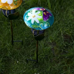 STAR TRADING Dekorationsbelysning|Solcellelamper > LED-solcellelampe Salona, blå/grøn