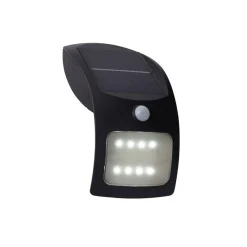 Searchlight Solcelle Lampe Med Sensor|Væglampe Med Sensor > LED-solcellelampe til væg 67420BK-PIR, bevægelsessensor