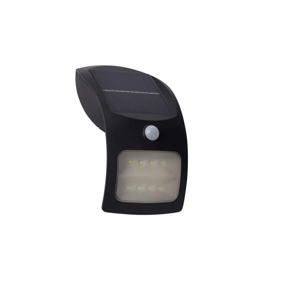 Searchlight Solcelle Lampe Med Sensor|Væglampe Med Sensor > LED-solcellelampe til væg 67420BK-PIR, bevægelsessensor