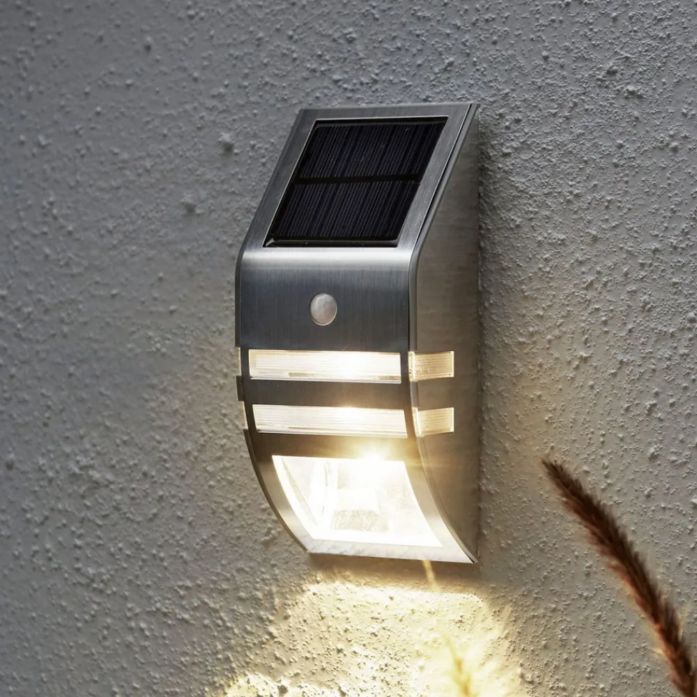 STAR TRADING Solcelle Lampe Med Sensor|Væglampe Med Sensor > LED-solcellelampe til vægmontering Wally, bevægelsessensor