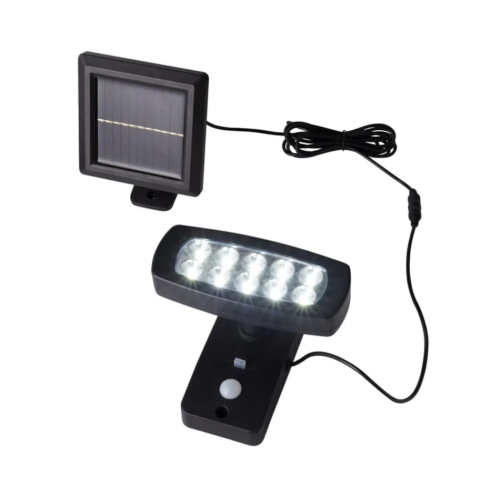 Searchlight Solcelle Lampe Med Sensor|Væglampe Med Sensor > LED-solcellelampe til vægmontering 67423BK-PIR, bevægelsessensor