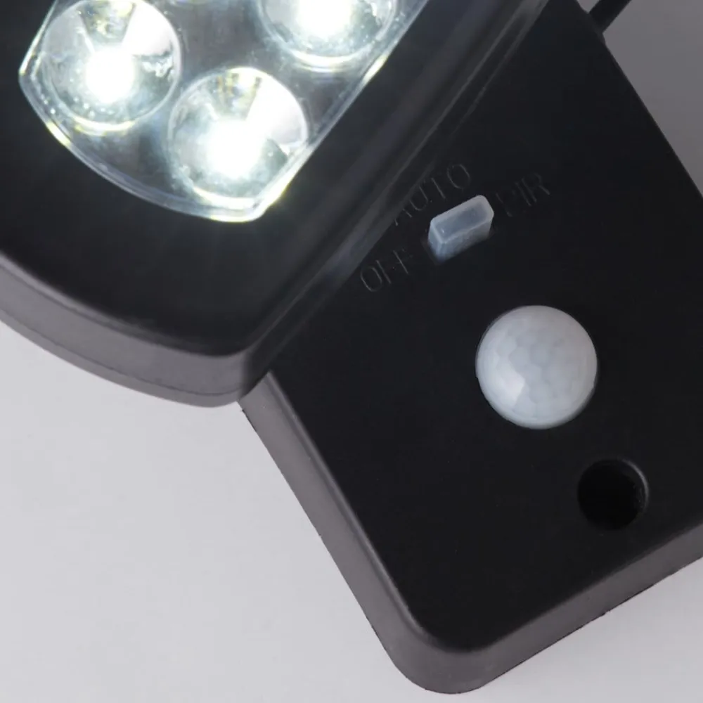 Searchlight Solcelle Lampe Med Sensor|Væglampe Med Sensor > LED-solcellelampe til vægmontering 67423BK-PIR, bevægelsessensor