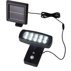 Searchlight Solcelle Lampe Med Sensor|Væglampe Med Sensor > LED-solcellelampe til vægmontering 67423BK-PIR, bevægelsessensor
