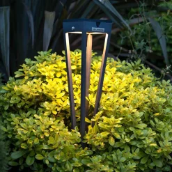 Les Jardins Solcellelamper > LED-solcellelampe Tinka, 52 cm høj, grå