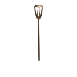 Solcellelamper ^ Les Jardins LED-solcellelampe Tulip med jordspyd, corten