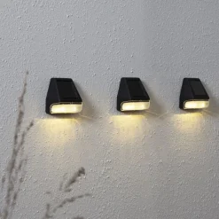 STAR TRADING Solcellelamper|Væglamper > LED-solcellelampe Wally Mini i sæt med 3 stk.