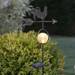 STAR TRADING Dekorationsbelysning|Solcellelamper > LED-solcellelampe Windy, viser vindretningen