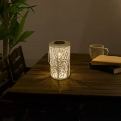 Solcellelamper ^ Näve 5266523 LED-solcellelygte med skovmotiv