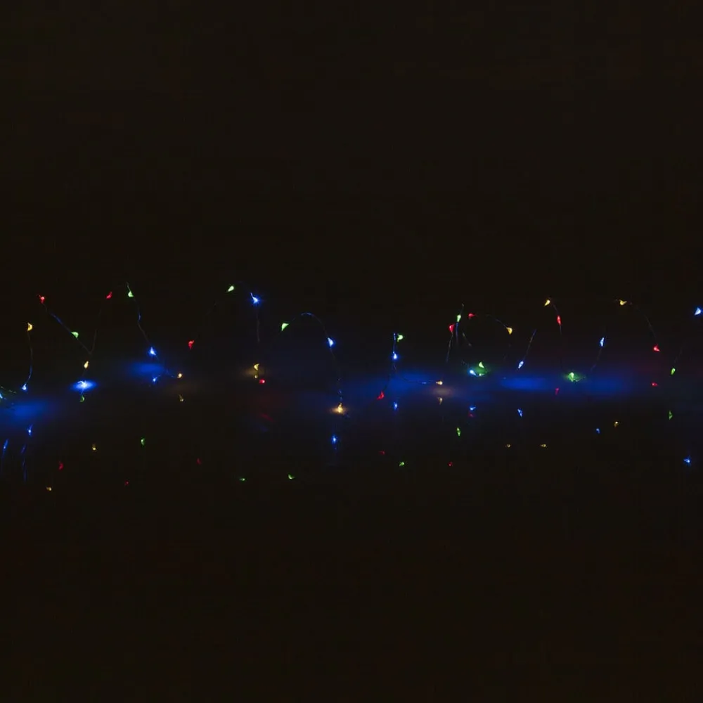 Dekorationsbelysning|Solcellelamper ^ STAR TRADING LED-solcellelyskæde Dew Drop, flerfarvet