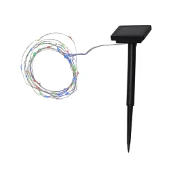 Dekorationsbelysning|Solcellelamper ^ STAR TRADING LED-solcellelyskæde Dew Drop, flerfarvet