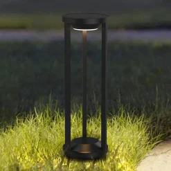 Solcelle Lampe Med Sensor|Gadebelysning Med Sensor ^ Heitronic LED-solcellepullerter Pilastro, sensor, jordspyd