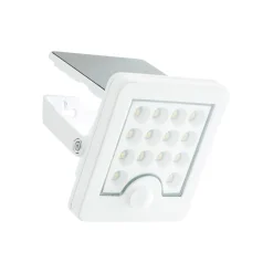 Brilliant Solcelle Lampe Med Sensor|Væglampe Med Sensor > LED solcelle udendørs vægspot Luton Sensor, hvid, bredde 13 cm