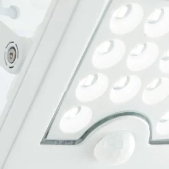 Brilliant Solcelle Lampe Med Sensor|Væglampe Med Sensor > LED solcelle udendørs vægspot Luton Sensor, hvid, bredde 13 cm