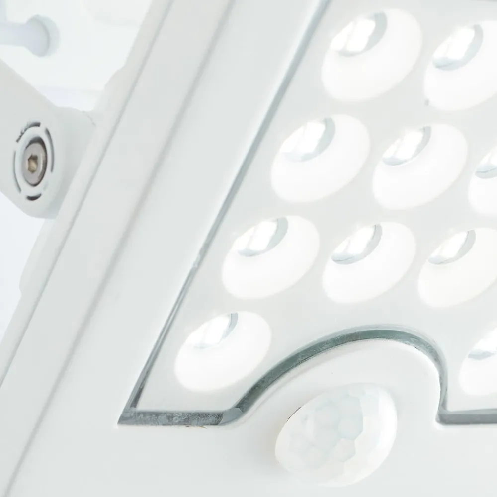 Brilliant Solcelle Lampe Med Sensor|Væglampe Med Sensor > LED solcelle udendørs vægspot Luton Sensor, hvid, bredde 13 cm