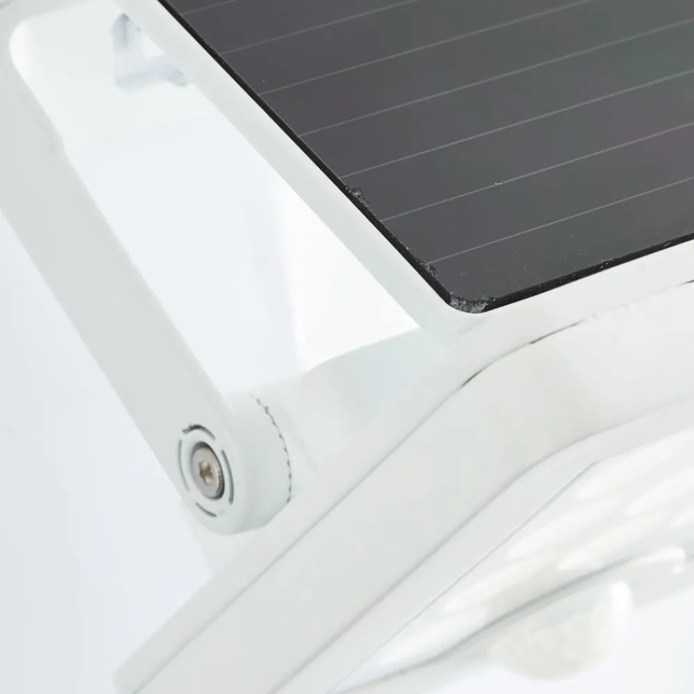 Brilliant Solcelle Lampe Med Sensor|Væglampe Med Sensor > LED solcelle udendørs vægspot Luton Sensor, hvid, bredde 13 cm