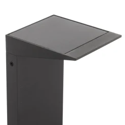 FARO BARCELONA Solcelle Lampe Med Sensor|Sokkellamper Med Sensor > LED-solcellevejbelysning Soleil, antracit, metal, IP54, sensor