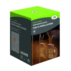 SMART GARDEN Dekorationsbelysning|Solcellelamper > LED-solspyd Forli, flammeeffekt, 2 stk. sæt, 93 cm, IP44