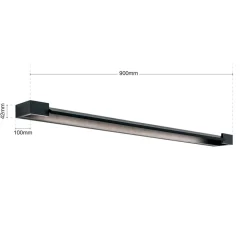 ORION Væg- Og Spejllamper > LED-spejlbelysning Marilyn i sort, bredde 90 cm