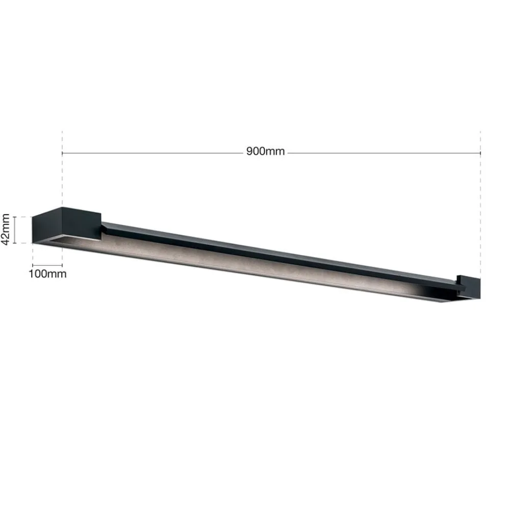 ORION Væg- Og Spejllamper > LED-spejlbelysning Marilyn i sort, bredde 90 cm